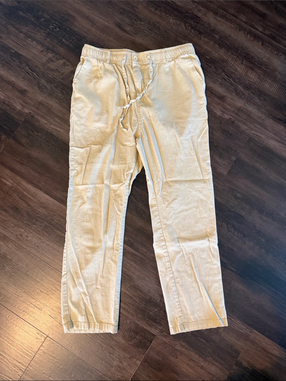 Cream Drawstring Trousers